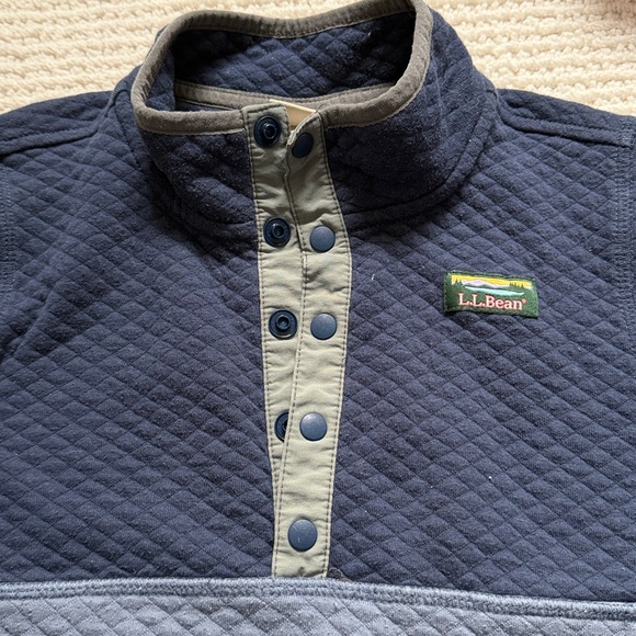 LlBean Kids' blue and light blue Fleece Pullover - Picture 3 of 5